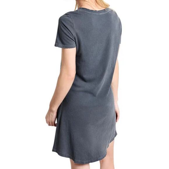 n:Philanthropy Small Gray Distressed Shirt Dress Ripped Morrison Knot Athleisure - Picture 5 of 14